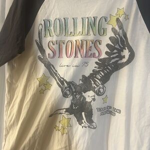 Rowdy Sprouts Rolling Stones Short Sleeve Tee Kid’s Size 16 Raglan